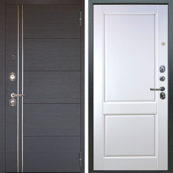 Входная дверь Аргус ЛЮКС 3К Лофт Венге горизонт + Соренто Белая эмаль