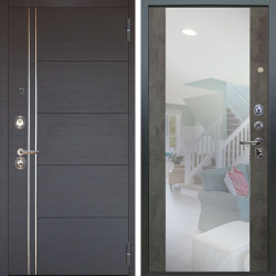 Входная дверь Аргус ЛЮКС 3К Лофт Венге горизонт + Вояж Светлый бетон