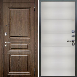 Входная дверь Аргус ЛЮКС 3К Магистр Дуб кантри + Агат Вельвет белый горизонт