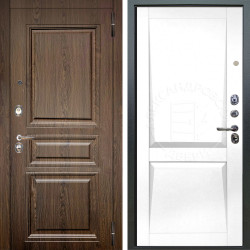 Входная дверь Аргус ЛЮКС 3К Магистр Дуб кантри + Ариана Белая эмаль