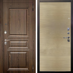 Входная дверь Аргус ЛЮКС 3К Магистр Дуб кантри + Элегант Дорс светлый горизонт