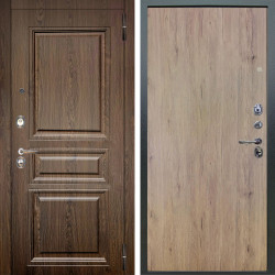 Входная дверь Аргус ЛЮКС 3К Магистр Дуб кантри + Элегант Рустик соломенный