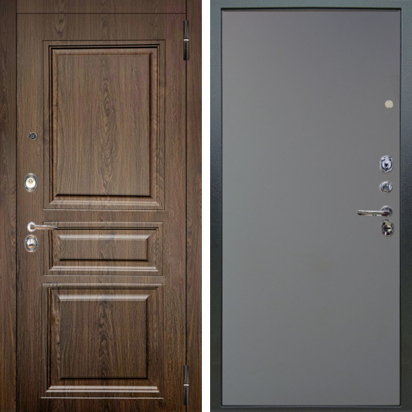 Входная дверь Аргус ЛЮКС 3К Магистр Дуб кантри + Элегант Силк маус