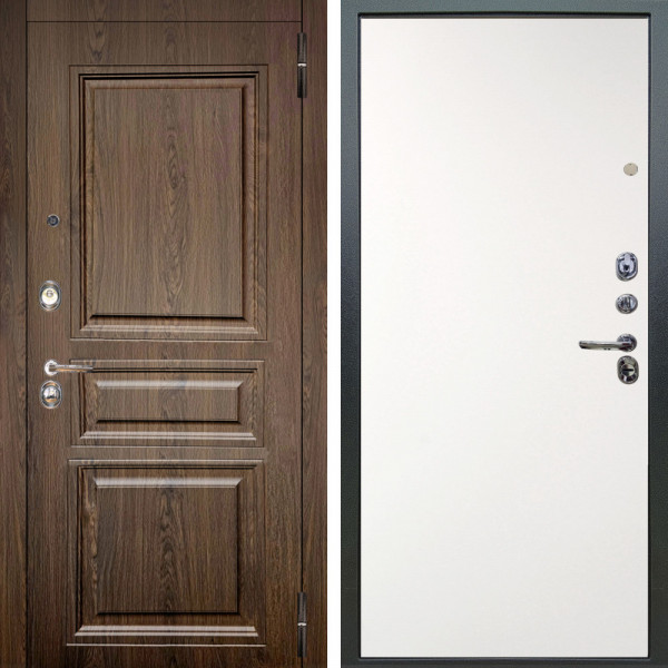 Входная дверь Аргус ЛЮКС 3К Магистр Дуб кантри + Элегант Софт милк
