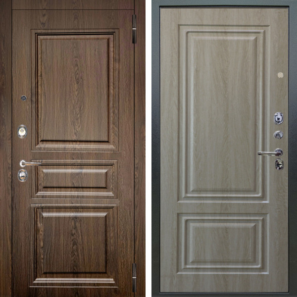 Входная дверь Аргус ЛЮКС 3К Магистр Дуб кантри + Элион Дуб филадельфия крем