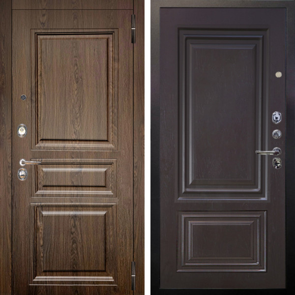 Входная дверь Аргус ЛЮКС 3К Магистр Дуб кантри + Элион Горький шоколад
