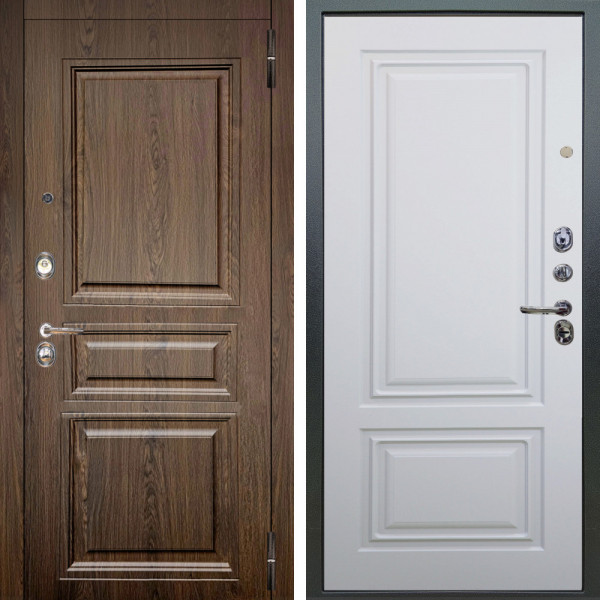 Входная дверь Аргус ЛЮКС 3К Магистр Дуб кантри + Элион Софт милк