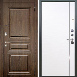 Входная дверь Аргус ЛЮКС 3К Магистр Дуб кантри + Гауда Роял вуд белый