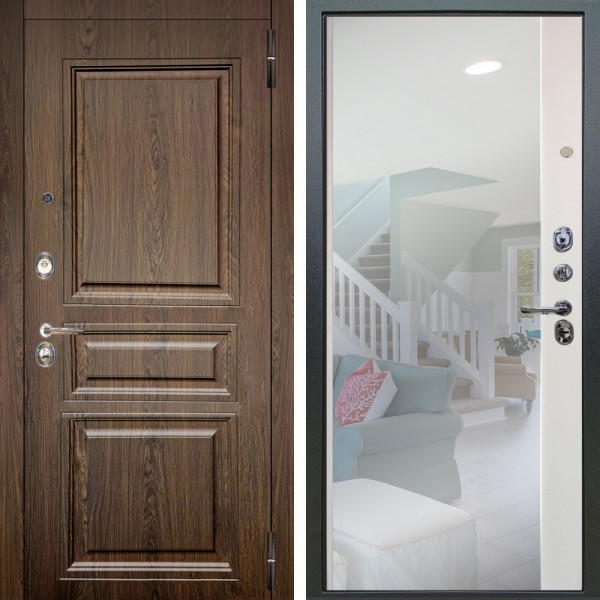 Входная дверь Аргус ЛЮКС 3К Магистр Дуб кантри + Магнум Софт милк