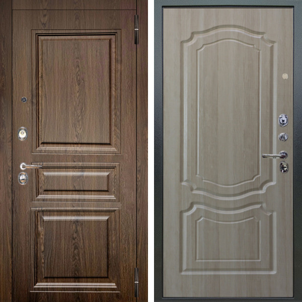 Входная дверь Аргус ЛЮКС 3К Магистр Дуб кантри + Мишель Ларче светлый