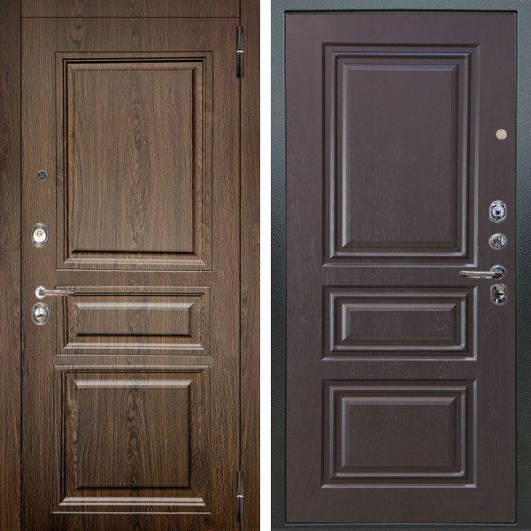 Входная дверь Аргус ЛЮКС 3К Магистр Дуб кантри + Скиф Горький шоколад
