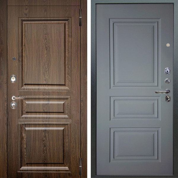 Входная дверь Аргус ЛЮКС 3К Магистр Дуб кантри + Скиф Силк маус