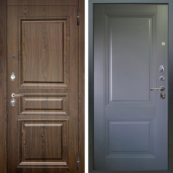 Входная дверь Аргус ЛЮКС 3К Магистр Дуб кантри + Соло Антрацит софт