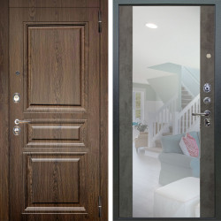 Входная дверь Аргус ЛЮКС 3К Магистр Дуб кантри + Вояж Светлый бетон