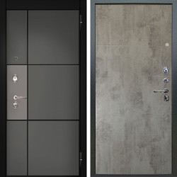 Входная дверь Аргус ЛЮКС 3К Мичиган Силк титан силк муссон + Агат Светлый бетон