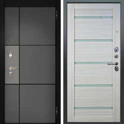 Входная дверь Аргус ЛЮКС 3К Мичиган Силк титан силк муссон + Александра Белая лиственница