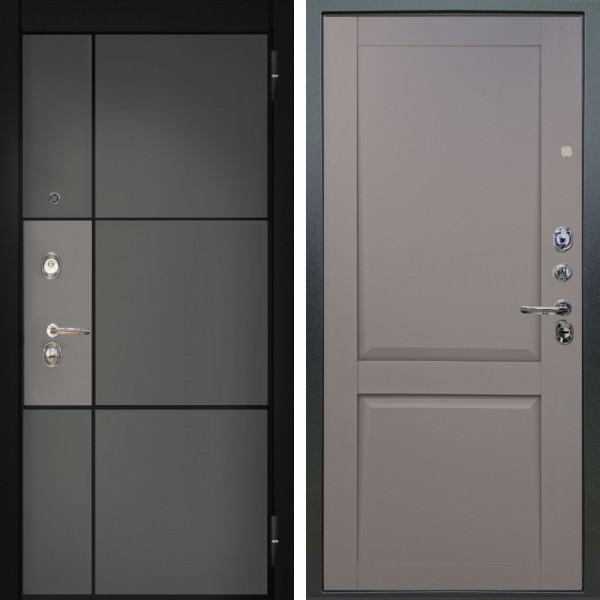 Входная дверь Аргус ЛЮКС 3К Мичиган Силк титан силк муссон + Ариана Серая эмаль