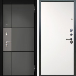 Входная дверь Аргус ЛЮКС 3К Мичиган Силк титан силк муссон + Элегант Софт милк