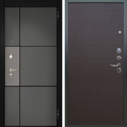 Входная дверь Аргус ЛЮКС 3К Мичиган Силк титан силк муссон + Элегант Венге горизонт
