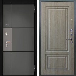 Входная дверь Аргус ЛЮКС 3К Мичиган Силк титан силк муссон + Элион Дуб филадельфия крем