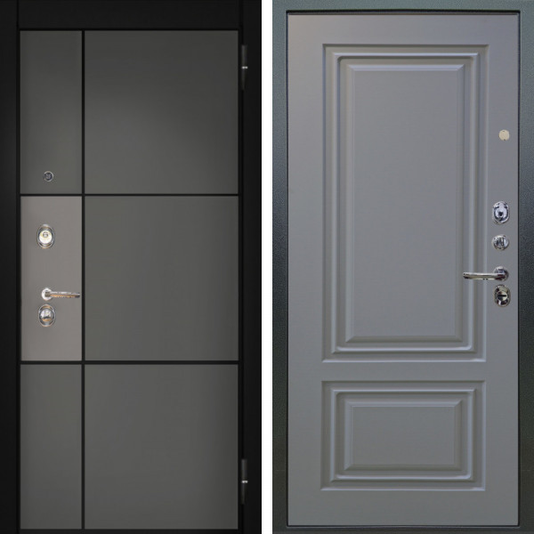Входная дверь Аргус ЛЮКС 3К Мичиган Силк титан силк муссон + Элион Силк маус
