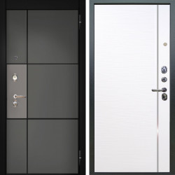 Входная дверь Аргус ЛЮКС 3К Мичиган Силк титан силк муссон + Гауда Роял вуд белый