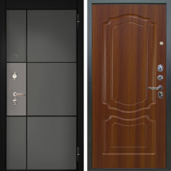 Входная дверь Аргус ЛЮКС 3К Мичиган Силк титан силк муссон + Мишель Дуб рустикальный