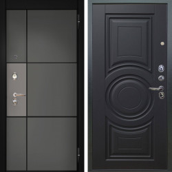 Входная дверь Аргус ЛЮКС 3К Мичиган Силк титан силк муссон + Могадиш Черный софт
