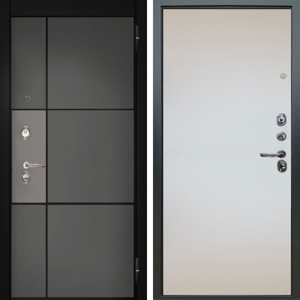 Входная дверь Аргус ЛЮКС 3К Мичиган Силк титан силк муссон + Под покраску