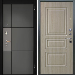 Входная дверь Аргус ЛЮКС 3К Мичиган Силк титан силк муссон + Скиф Дуб филадельфия крем