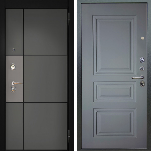 Входная дверь Аргус ЛЮКС 3К Мичиган Силк титан силк муссон + Скиф Силк маус
