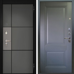 Входная дверь Аргус ЛЮКС 3К Мичиган Силк титан силк муссон + Соло Антрацит софт