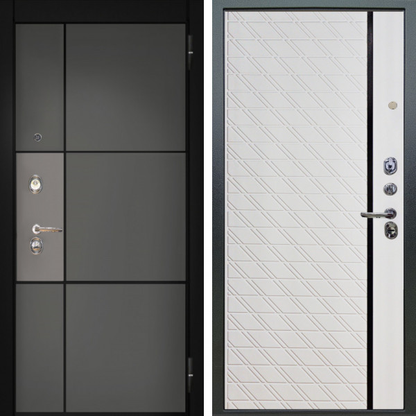 Входная дверь Аргус ЛЮКС 3К Мичиган Силк титан силк муссон + Тори Софт милк