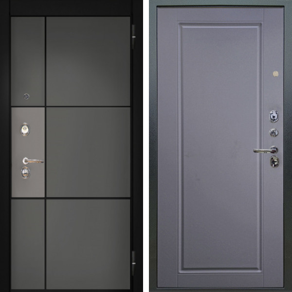 Входная дверь Аргус ЛЮКС 3К Мичиган Силк титан силк муссон + Тревор Силк маус
