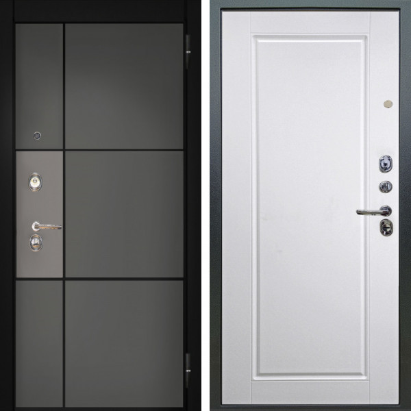 Входная дверь Аргус ЛЮКС 3К Мичиган Силк титан силк муссон + Тревор Софт милк