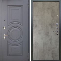 Входная дверь Аргус ЛЮКС 3К Могадиш Силк флай + Агат Светлый бетон