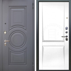 Входная дверь Аргус ЛЮКС 3К Могадиш Силк флай + Ариана Белая эмаль