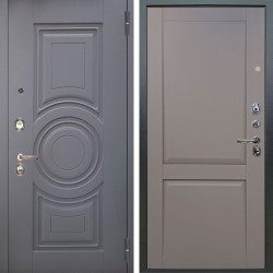 Входная дверь Аргус ЛЮКС 3К Могадиш Силк флай + Ариана Серая эмаль
