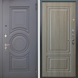 Входная дверь Аргус ЛЮКС 3К Могадиш Силк флай + Элион Дуб филадельфия крем