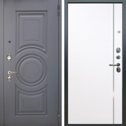 Входная дверь Аргус ЛЮКС 3К Могадиш Силк флай + Гауда Роял вуд белый