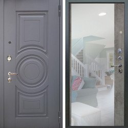 Входная дверь Аргус ЛЮКС 3К Могадиш Силк флай + Магнум Светлый бетон