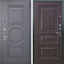 Входная дверь Аргус ЛЮКС 3К Могадиш Силк флай + Скиф Горький шоколад