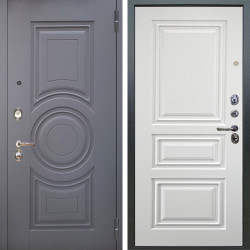 Входная дверь Аргус ЛЮКС 3К Могадиш Силк флай + Скиф Софт милк