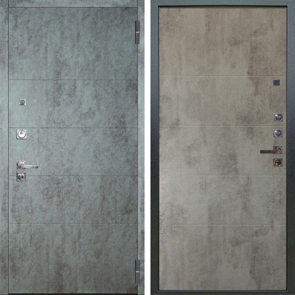 Входная дверь Аргус ЛЮКС 3К ПРО Агат Темный бетон + Агат Светлый бетон