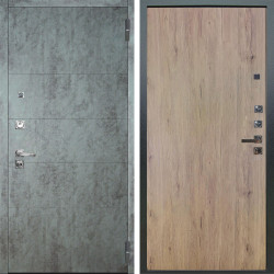Входная дверь Аргус ЛЮКС 3К ПРО Агат Темный бетон + Элегант Рустик соломенный