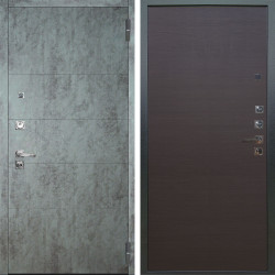 Входная дверь Аргус ЛЮКС 3К ПРО Агат Темный бетон + Элегант Венге горизонт