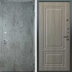 Входная дверь Аргус ЛЮКС 3К ПРО Агат Темный бетон + Элион Дуб филадельфия крем