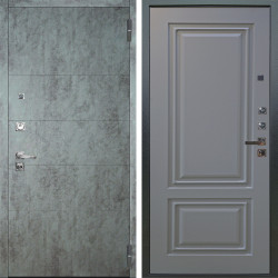 Входная дверь Аргус ЛЮКС 3К ПРО Агат Темный бетон + Элион Силк маус
