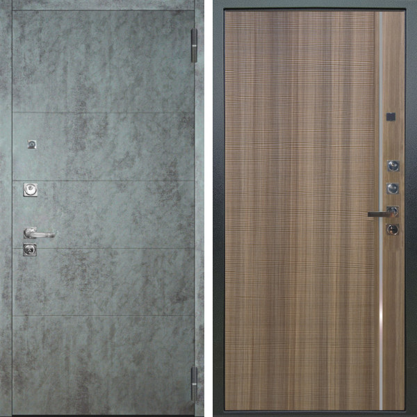 Входная дверь Аргус ЛЮКС 3К ПРО Агат Темный бетон + Гауда Керамика