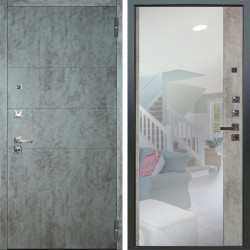 Входная дверь Аргус ЛЮКС 3К ПРО Агат Темный бетон + Магнум Светлый бетон